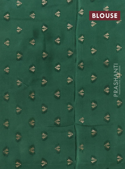 Art mysore silk saree orange and green with plain body and zari woven border