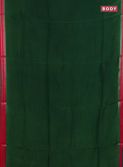 Art mysore silk saree green and pink with plain body and zari woven border