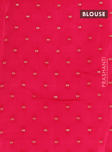 Art mysore silk saree orange and pink with plain body and zari woven border