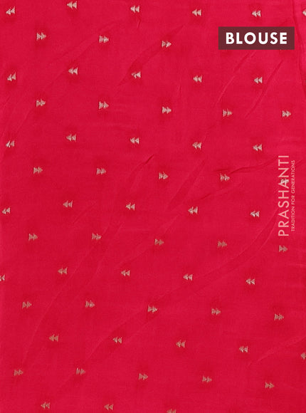 Art mysore silk saree deep jamun and pink with allover zari stripes pattern and zari woven simple border