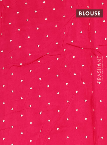 Art mysore silk saree green and pink with allover zari stripes pattern and zari woven simple border