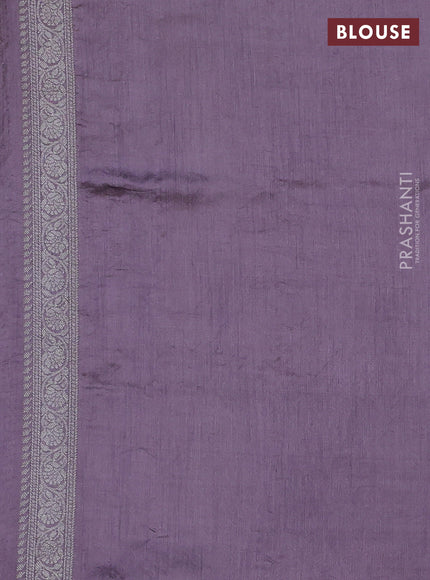 Chiniya silk saree lavender with zari woven buttas and zari woven border