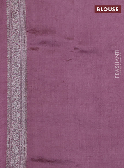 Chiniya silk saree mauve pink with zari woven buttas and zari woven border