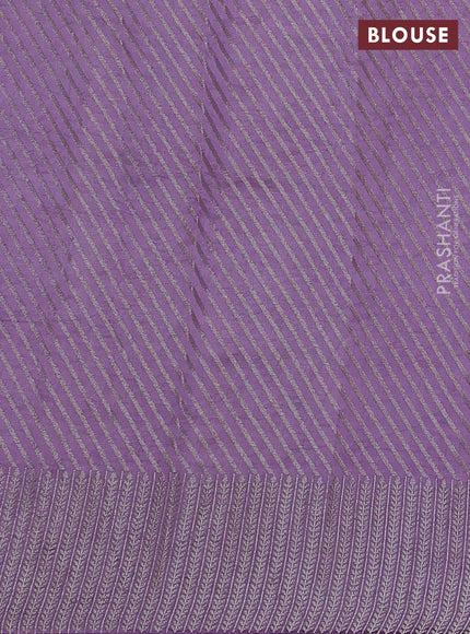 Chiniya silk saree lavender with zari woven buttas and zari woven border
