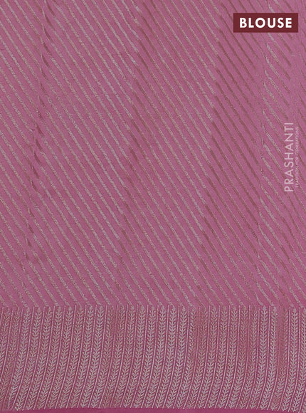 Chiniya silk saree pastel pink with zari woven buttas and zari woven border