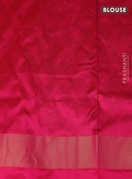 Pure pochampally silk saree grey and pink with allover zig zag weaves and zari woven simple border