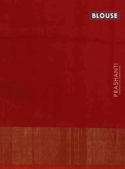 Ikat silk cotton saree violet and orange with allover ikat weaves and zari woven border