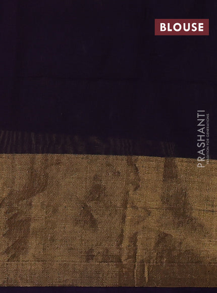 Ikat silk cotton saree pink and blue with allover ikat weaves and ikat woven zari border