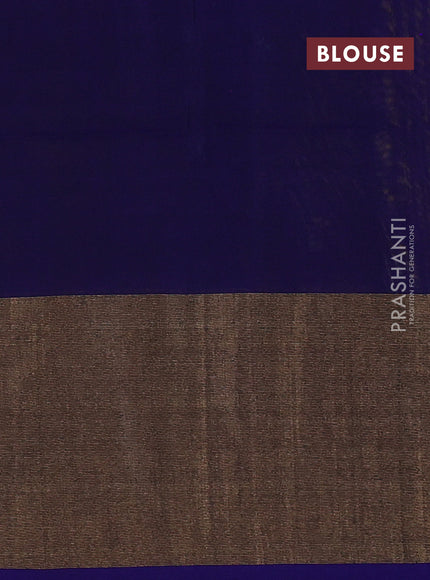 Ikat silk cotton saree yelloe and blue with allover ikat weaves and ikat woven zari border