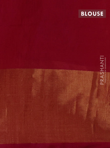 Ikat silk cotton saree navy blue and pink with allover ikat weaves and ikat woven zari border