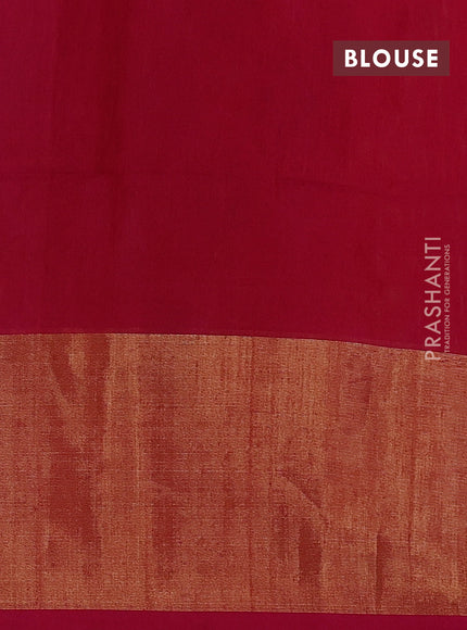 Ikat silk cotton saree grey and pink with allover ikat weaves and ikat woven zari border