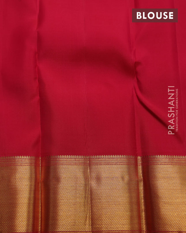 Pure kanchipuram silk saree maroon with allover zari checks & annam weaves and zari woven border