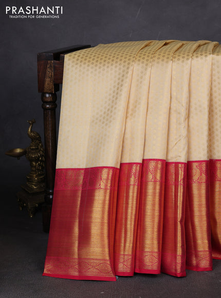 Pure kanchipuram silk saree sandal and pink with allover zari woven 1000 buttas and long zari woven border