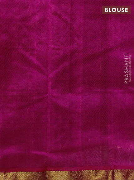 Silk cotton saree deep maroon and pink with annam zari woven buttas and zari woven border