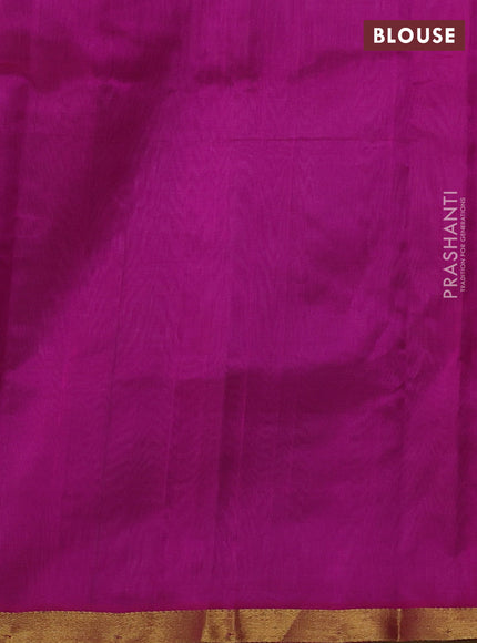 Silk cotton saree grey and pink with annam zari woven buttas and zari woven border