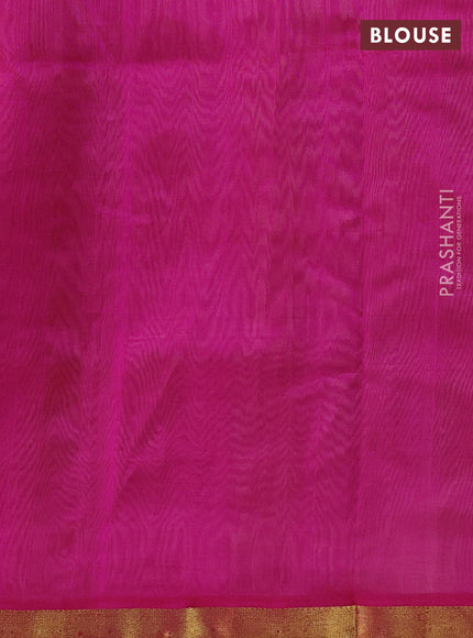 Silk cotton saree sandal and pink with annam zari woven buttas and zari woven border