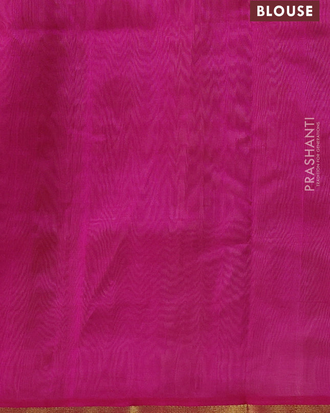 Silk cotton saree sandal and pink with annam zari woven buttas and zari woven border