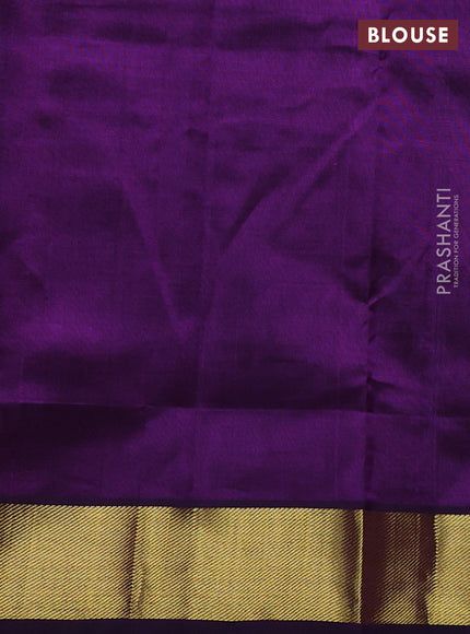 Silk cotton saree purple with paisley zari woven buttas and zari woven border