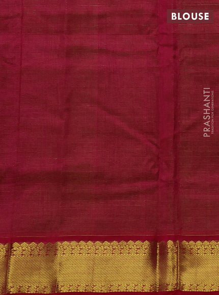 Silk cotton saree light green and pink with allover vairaosi pattern and zari woven border