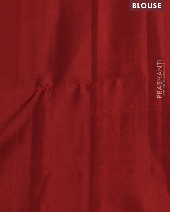 Pure soft silk saree maroon with woven buttas and zari woven butta border