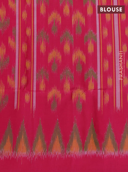 Pure soft silk saree black and pink with zari woven floral buttas in borderless style