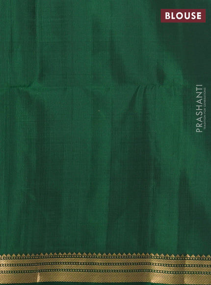 Pure soft silk saree violet and green with zari woven buttas and zari woven border