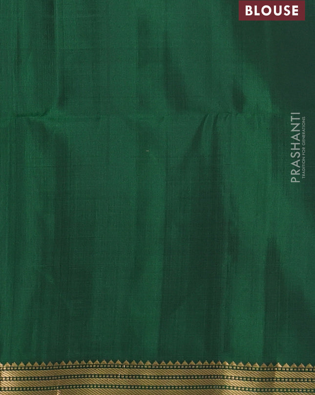 Pure soft silk saree violet and green with zari woven buttas and zari woven border