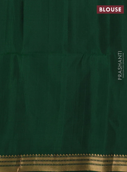 Pure soft silk saree mehendi green and green with zari woven buttas and zari woven border