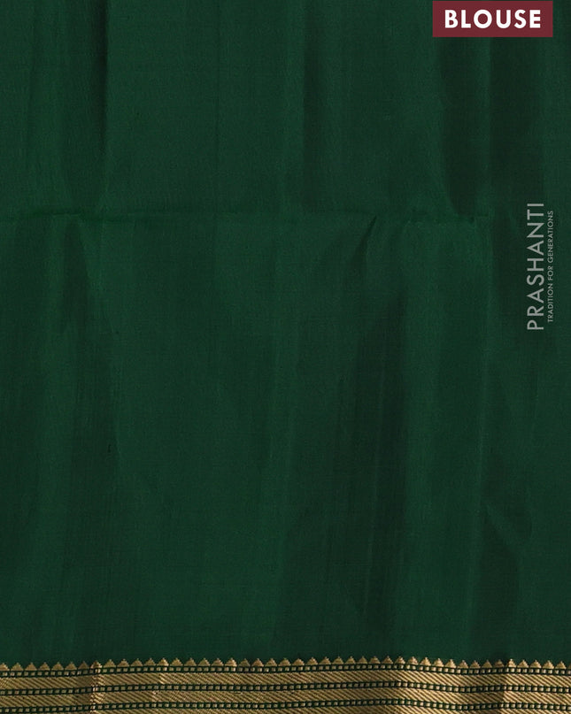 Pure soft silk saree mehendi green and green with zari woven buttas and zari woven border