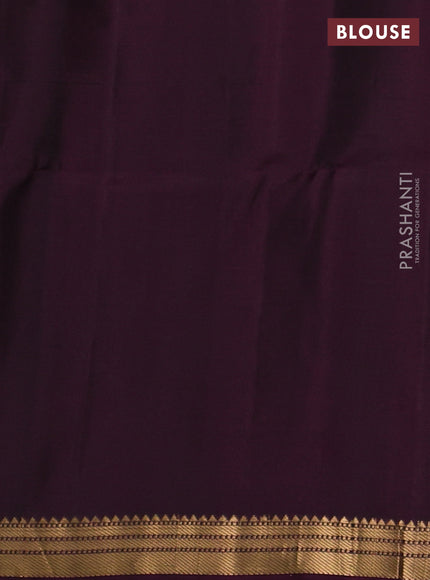 Pure soft silk saree lavender and wine shade with zari woven buttas and zari woven border