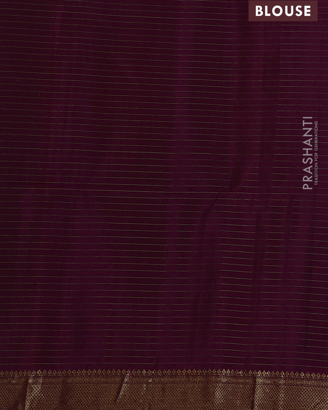 Pure soft silk saree magenta pink with allover zari woven checks & buttas and zari woven border