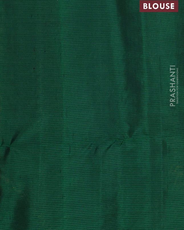 Pure soft silk saree mustard yellow and green with allover zari weaves and simple border