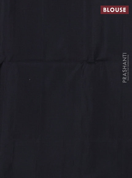 Pure soft silk saree beige and black with allover zari weaves and simple border