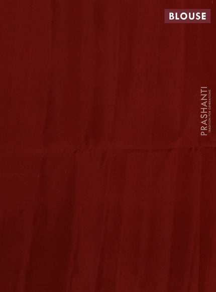 Pure soft silk saree rustic orange with zari woven buttas and zari woven border