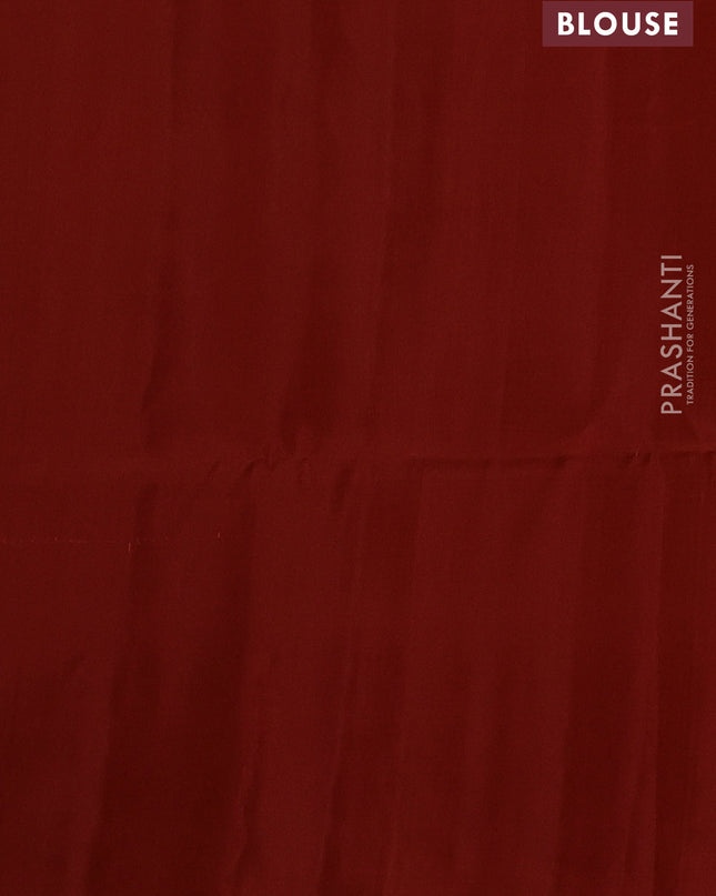 Pure soft silk saree rustic orange with zari woven buttas and zari woven border