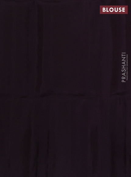 Pure soft silk saree deep jamun with zari woven buttas and zari woven border