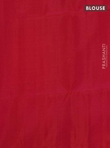 Pure soft silk saree dual shade of pinkish orange with zari woven buttas and zari woven border