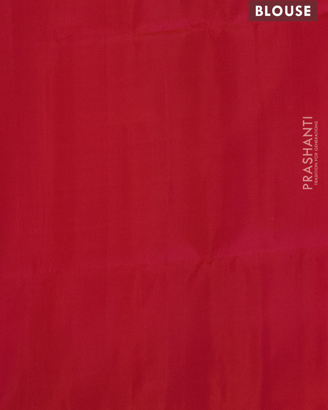 Pure soft silk saree dual shade of pinkish orange with zari woven buttas and zari woven border