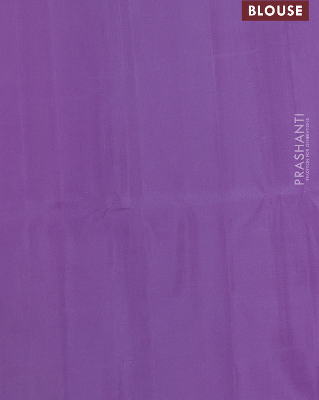 Pure soft silk saree lavender and sandal with allover zari weaves in borderless style