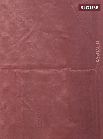 Pure Tussar silk saree mild peach with allover jamdhani weaves and piping border