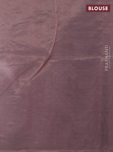 Pure Tussar silk saree pastel lavender with allover jamdhani weaves and piping border