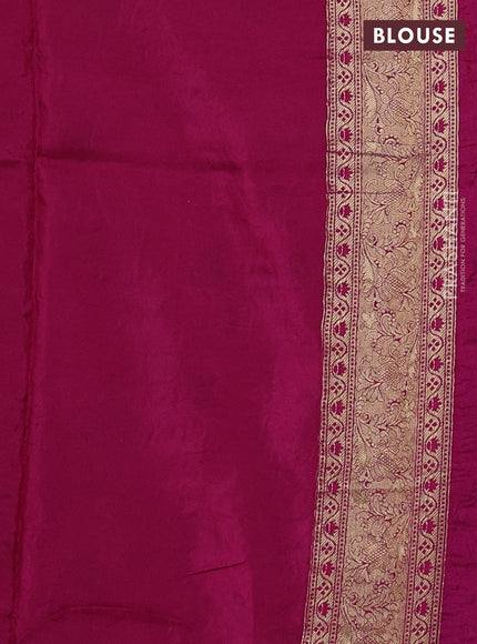 Crepe silk ssaree pink with allover mina weaves & pita work and zari woven border