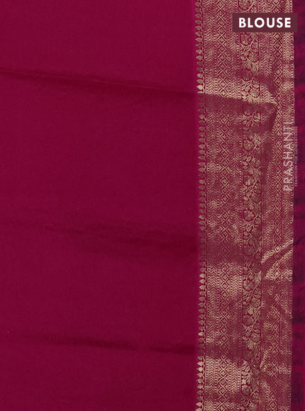 Crepe silk ssaree pink with allover mina weaves & pita work and zari woven border