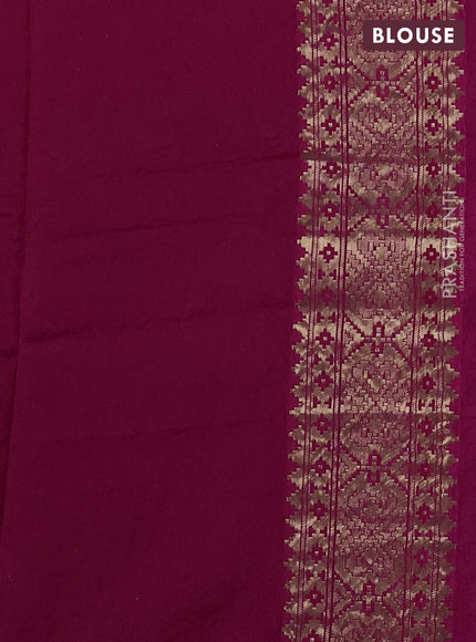 Crepe silk ssaree cream and pink with allover mina weaves & pita work and zari woven border
