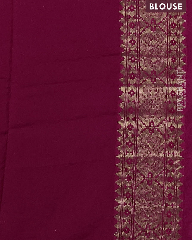 Crepe silk ssaree cream and pink with allover mina weaves & pita work and zari woven border