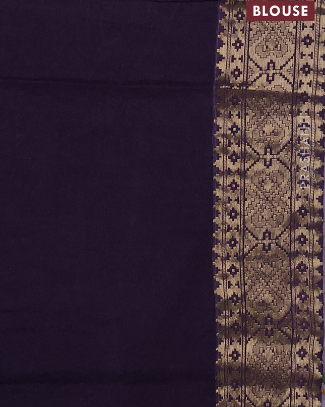 Crepe silk ssaree pastel lavender and violet with allover mina weaves & pita work and zari woven border