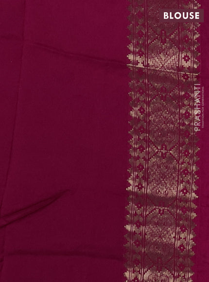 Crepe silk ssaree cream and pink with allover mina weaves & pita work and zari woven border