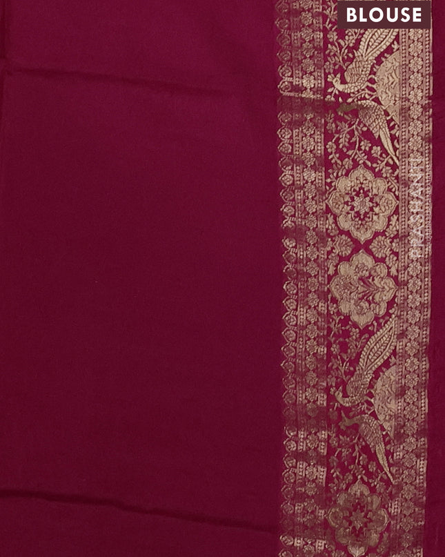 Crepe silk ssaree mustard yellow and pink with allover mina weaves & pita work and zari woven border