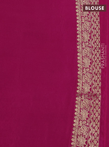 Crepe silk ssaree pink with allover mina weaves & pita work and zari woven border