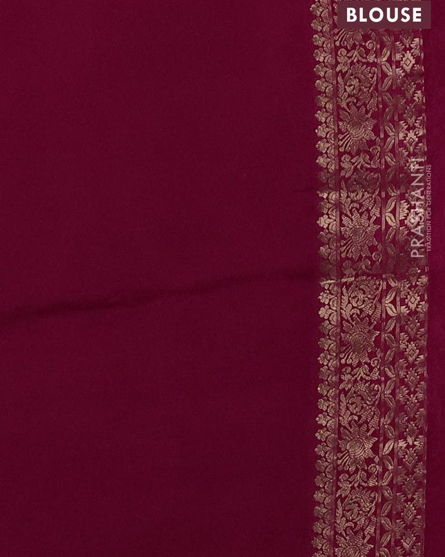 Crepe silk ssaree cream and pink with allover mina weaves & pita work and zari woven border